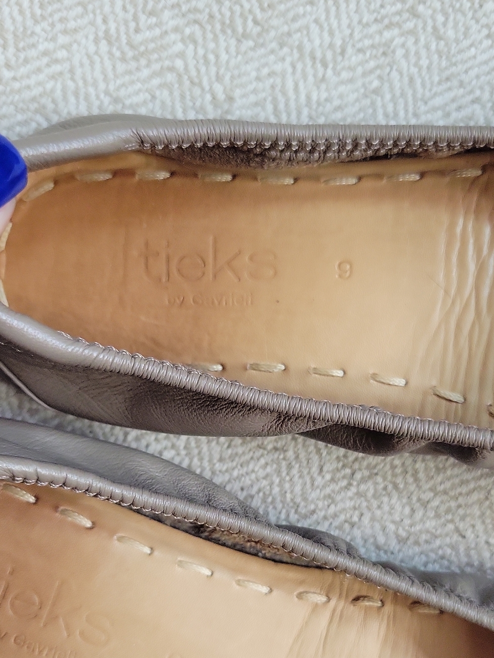 TIEKS Taupe Leather Ballet Flats - Picture 7 of 7